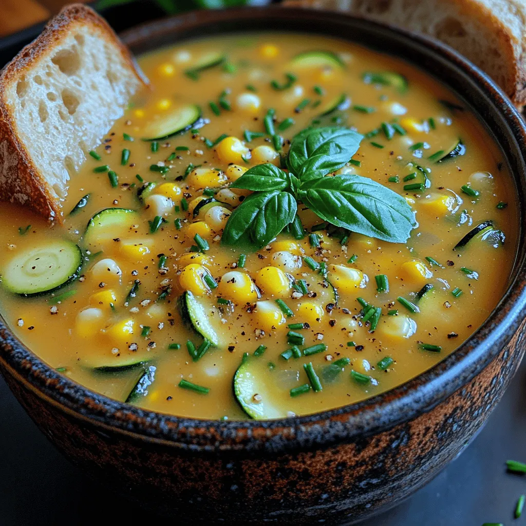 Soups have long been cherished as a quintessential comfort food, offering warmth and solace during cold months while remaining a refreshing option in warmer seasons. Their versatility allows them to cater to diverse palates and dietary needs, making them a staple in many households. Among the array of soup options, Creamy Corn and Zucchini Delight Soup stands out for its luscious texture and vibrant flavors. This delightful recipe features fresh ingredients that harmonize beautifully, resulting in a dish that is not only satisfying but also nourishing.
