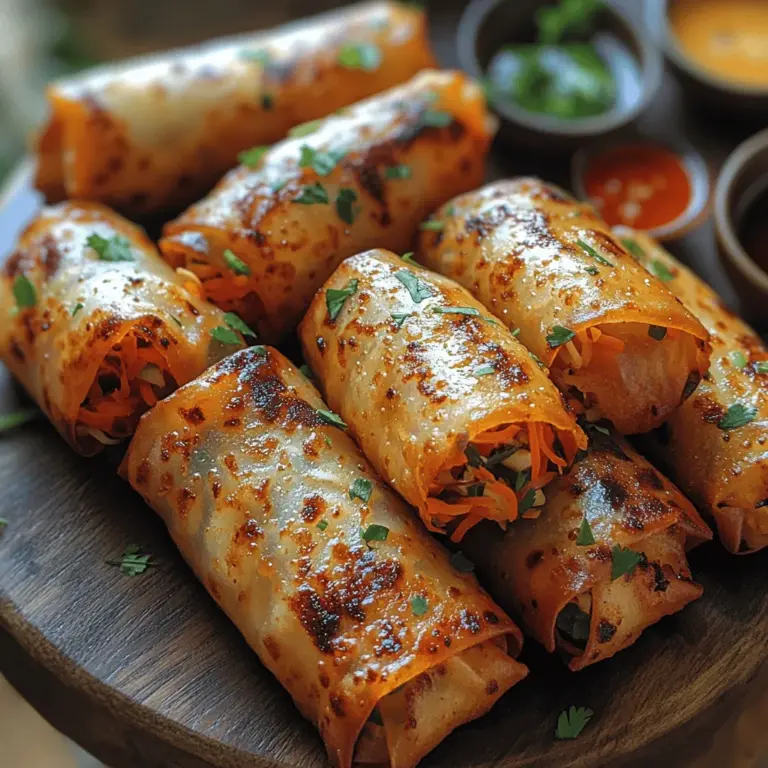 Crispy veggie spring rolls are a beloved appetizer that brings together a medley of fresh vegetables, flavors, and textures, making them a popular choice for gatherings, parties, or a simple snack. These delightful rolls are not only delicious but also a healthy option that caters to both vegetarian and vegan diets. The satisfaction of making spring rolls from scratch allows you to customize the fillings and seasonings to suit your taste preferences, ensuring that every bite is bursting with freshness and flavor.