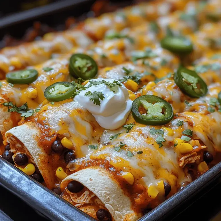 To achieve a perfectly layered Spicy Tex-Mex Chicken Enchilada Bake, the way you distribute the salsa is crucial. Start by spreading a thin layer of the salsa at the bottom of your baking dish. This initial layer not only prevents the tortillas from sticking but also infuses the bottom of the dish with flavor.