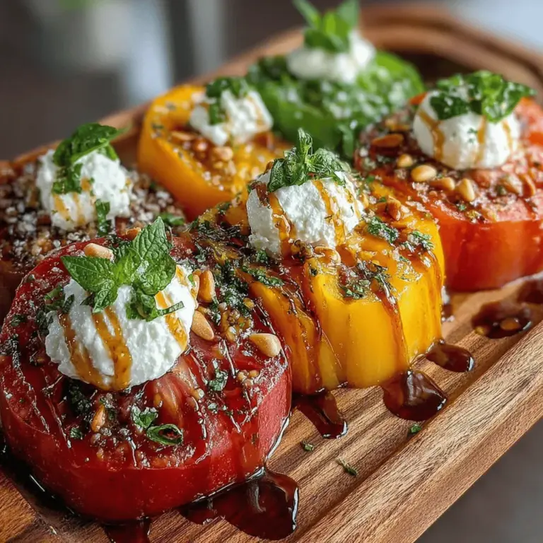 As the sun shines brighter and the days grow longer, summer offers a bounty of fresh produce that invigorates our meals and elevates our culinary experiences. Among the seasonal stars, heirloom tomatoes stand out with their kaleidoscope of colors and rich, complex flavors. These tomatoes are not only visually striking but also promise a taste sensation that is truly unmatched. When combined with creamy burrata cheese, the Heirloom Tomato Bliss Salad transforms into a vibrant centerpiece that is perfect for any occasion, from casual lunches to elegant dinner parties.