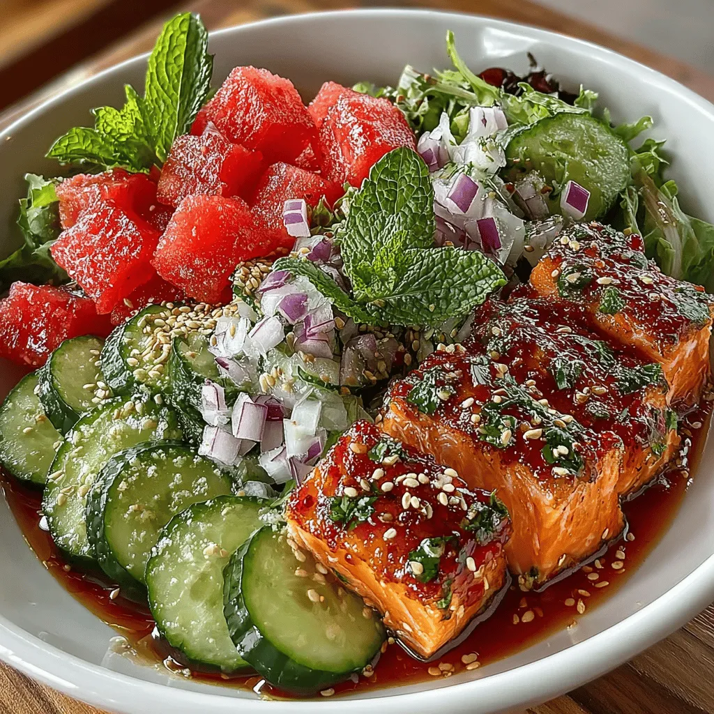 As the warm weather settles in and the sun shines brighter, a refreshing meal is often on everyone's mind. Enter the Watermelon & Salmon Salad Bowl—a delightful combination of flavors that unites the sweetness of fresh watermelon with the delicate taste of sushi-grade salmon. This salad not only tantalizes your taste buds but also brings a vibrant burst of color to your table, making it the ideal dish for summer gatherings, picnics, or a light dinner.