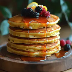 Welcome to the world of fluffy lemon ricotta pancakes—a delightful breakfast option that elevates the traditional pancake experience to new heights. These pancakes are not just a treat for the taste buds but also a feast for the eyes, boasting a light and airy texture that is both comforting and sophisticated. The combination of creamy ricotta cheese and zesty lemon creates a unique flavor profile that dances on the palate, making them perfect for a cozy brunch or a special occasion.