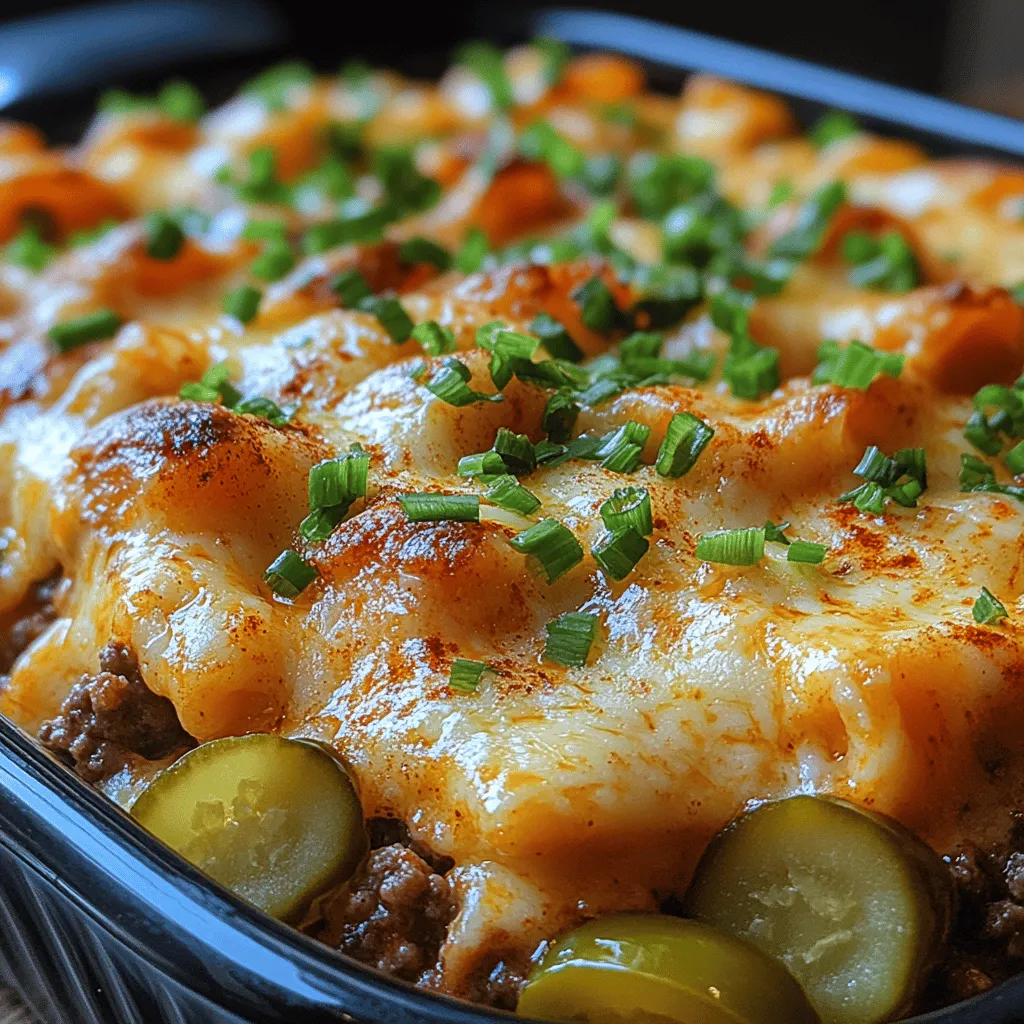 In the realm of comfort food, few dishes stand out like the classic cheeseburger. Its nostalgic flavors evoke memories of summer barbecues and family gatherings, making it a perennial favorite for many. Now imagine capturing that iconic flavor in a low-carb, casserole format that’s perfect for weeknight dinners or meal prep. Enter the Cheesy Low-Carb Delight: Cheeseburger Casserole, a dish that combines all the mouthwatering elements of a cheeseburger into a convenient, hearty meal. This recipe is not only simple to make but also packed with wholesome ingredients that will satisfy your cravings without compromising your dietary goals.