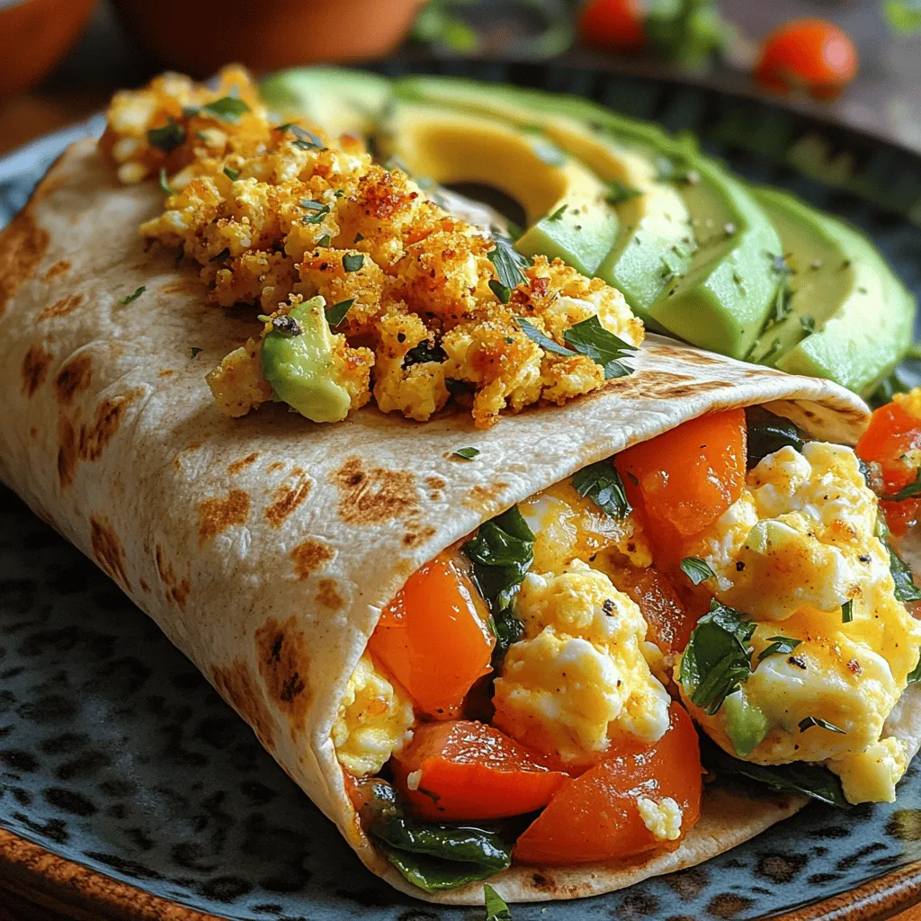Crispy Feta Egg Breakfast Wrap