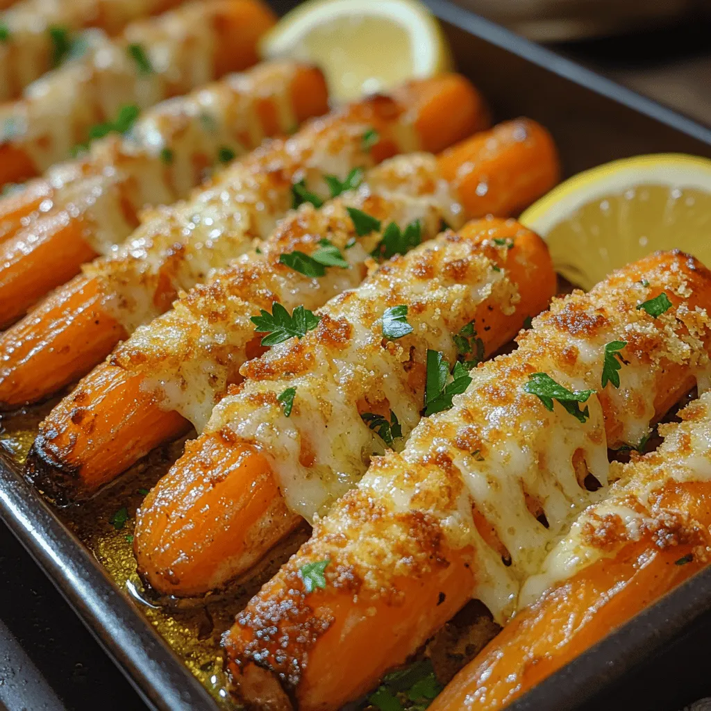 Garlic Parmesan Crispy Carrots are a delightful and nutritious side dish that can elevate any meal with their vibrant flavors and appealing texture. This recipe transforms ordinary carrots into a gourmet experience, making it an excellent choice for family dinners, holiday gatherings, or casual get-togethers with friends. The combination of savory garlic, rich Parmesan, and the natural sweetness of the carrots creates a harmonious balance that is sure to please even the pickiest eaters.