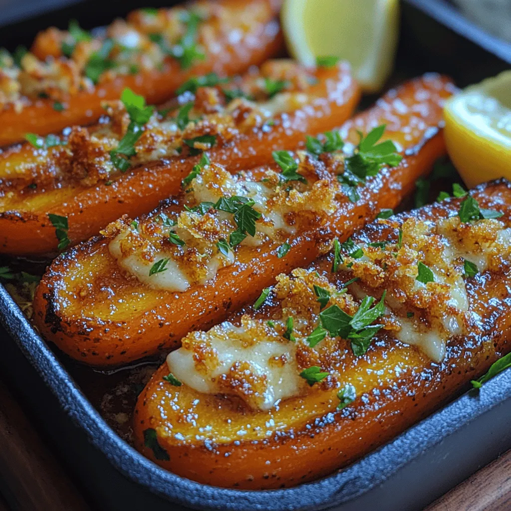 Garlic Parmesan Crispy Carrots are a delightful and nutritious side dish that can elevate any meal with their vibrant flavors and appealing texture. This recipe transforms ordinary carrots into a gourmet experience, making it an excellent choice for family dinners, holiday gatherings, or casual get-togethers with friends. The combination of savory garlic, rich Parmesan, and the natural sweetness of the carrots creates a harmonious balance that is sure to please even the pickiest eaters.