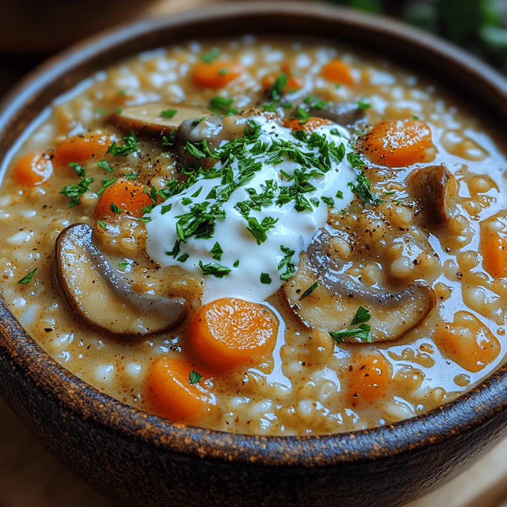 Welcome to a culinary journey that promises warmth, comfort, and nourishment. If you're searching for a hearty dish to chase away the chill of a cold evening or simply want to indulge in a nourishing meal that delights the senses, look no further than Creamy Mushroom Barley Stew. This comforting stew blends the earthiness of mushrooms with the satisfying chew of pearl barley, creating a dish that is not only delicious but also packed with health benefits.