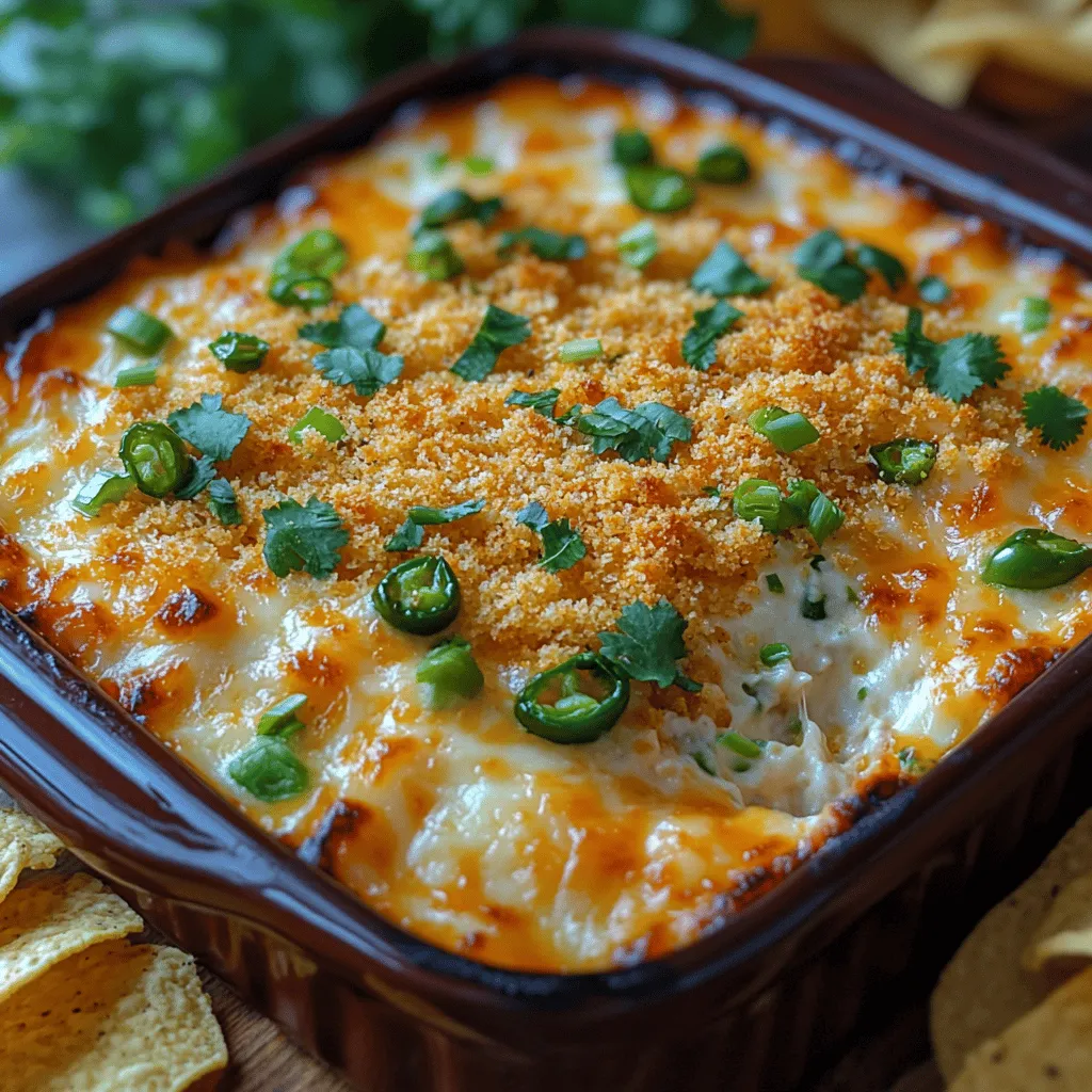 Spicy Delight Jalapeño Popper Dip is not just another appetizer; it’s a celebration of flavor, texture, and warmth that brings people together. This creamy, cheesy dip, infused with the zesty kick of jalapeños, has become a staple at gatherings, parties, and game-day celebrations. Its significance lies in its ability to cater to the palate of spice lovers while also serving as a comforting dish that can please a crowd. In today's fast-paced culinary landscape, where convenience often overshadows quality, homemade recipes like this one stand out. They remind us of the joy of preparing food from scratch, using fresh ingredients that not only taste better but also nourish our bodies and souls.
