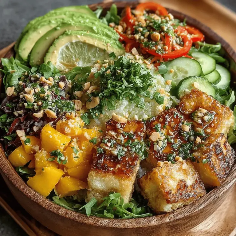 In a world where nutritious eating is increasingly prioritized, the Tropical Bliss Mango & Tofu Salad Bowl emerges as a vibrant and healthful option that seamlessly blends the refreshing flavors of tropical fruits with the heartiness of tofu. This innovative salad is not just a feast for the eyes but also a powerhouse of nutrients, making it an ideal choice for anyone looking to indulge in a meal that nourishes both body and soul.