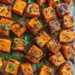 Sweet potatoes are a beloved staple in many kitchens, celebrated for their natural sweetness and versatility. This nutritious root vegetable has made its way into a multitude of dishes, from casseroles to desserts, but today we are turning our focus to a fun and innovative snack: Spicy Crunchy Sweet Potato Bites. This recipe promises to elevate your snacking game with a perfect combination of heat, flavor, and crunch. With a delightful blend of spices and a crispy texture achieved through roasting, these bites are sure to be a crowd-pleaser whether served as a side dish, snack, or appetizer.