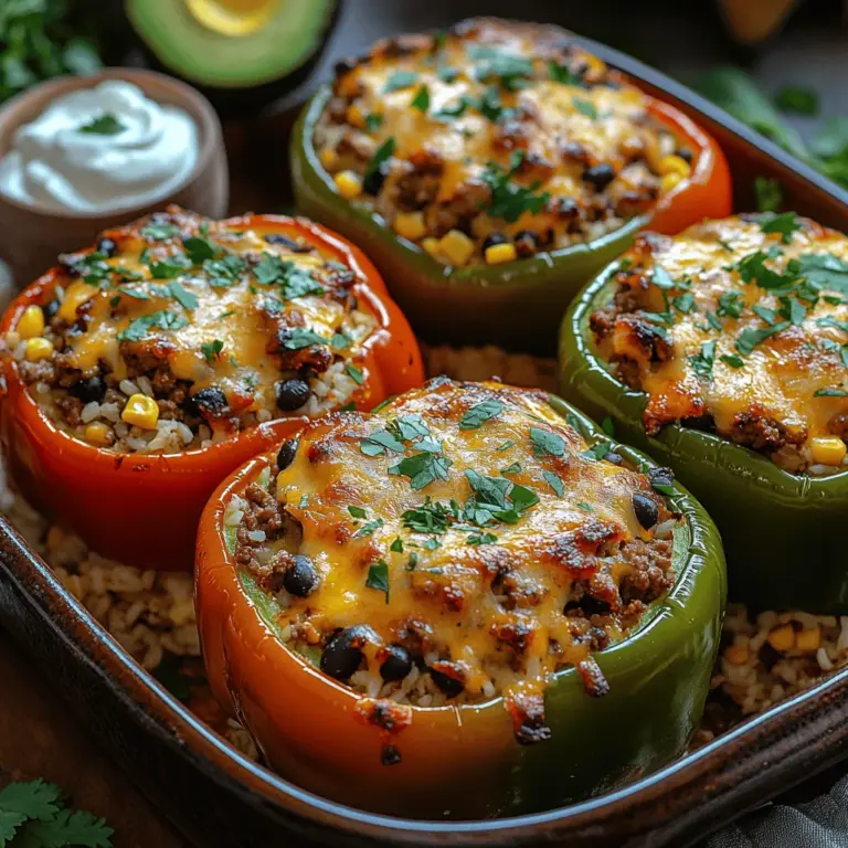 Taco Stuffed Bell Peppers have gained popularity as a delightful and healthy alternative to traditional tacos. This dish not only satisfies the cravings of taco enthusiasts but also offers a nutritious option for families and individuals seeking a meal that is both easy to prepare and packed with flavor. The concept is simple: colorful bell peppers are filled with a savory mixture reminiscent of classic taco fillings, making this recipe a standout choice for those who want to enjoy a beloved favorite while keeping their meals balanced and wholesome.