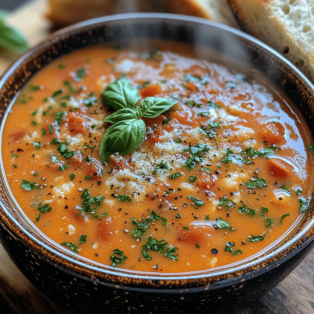 The Tomato Bliss Basil Boost is not just another soup; it’s a comforting and flavorful experience that can warm your soul any time of the year. This delightful recipe marries the rich, tangy taste of tomatoes with the fresh, aromatic notes of basil, creating a creamy concoction that is sure to impress family and friends alike. Whether served as a cozy appetizer, a light meal on a warm day, or paired with crusty bread for a more filling experience, this soup is incredibly versatile and can suit any occasion.