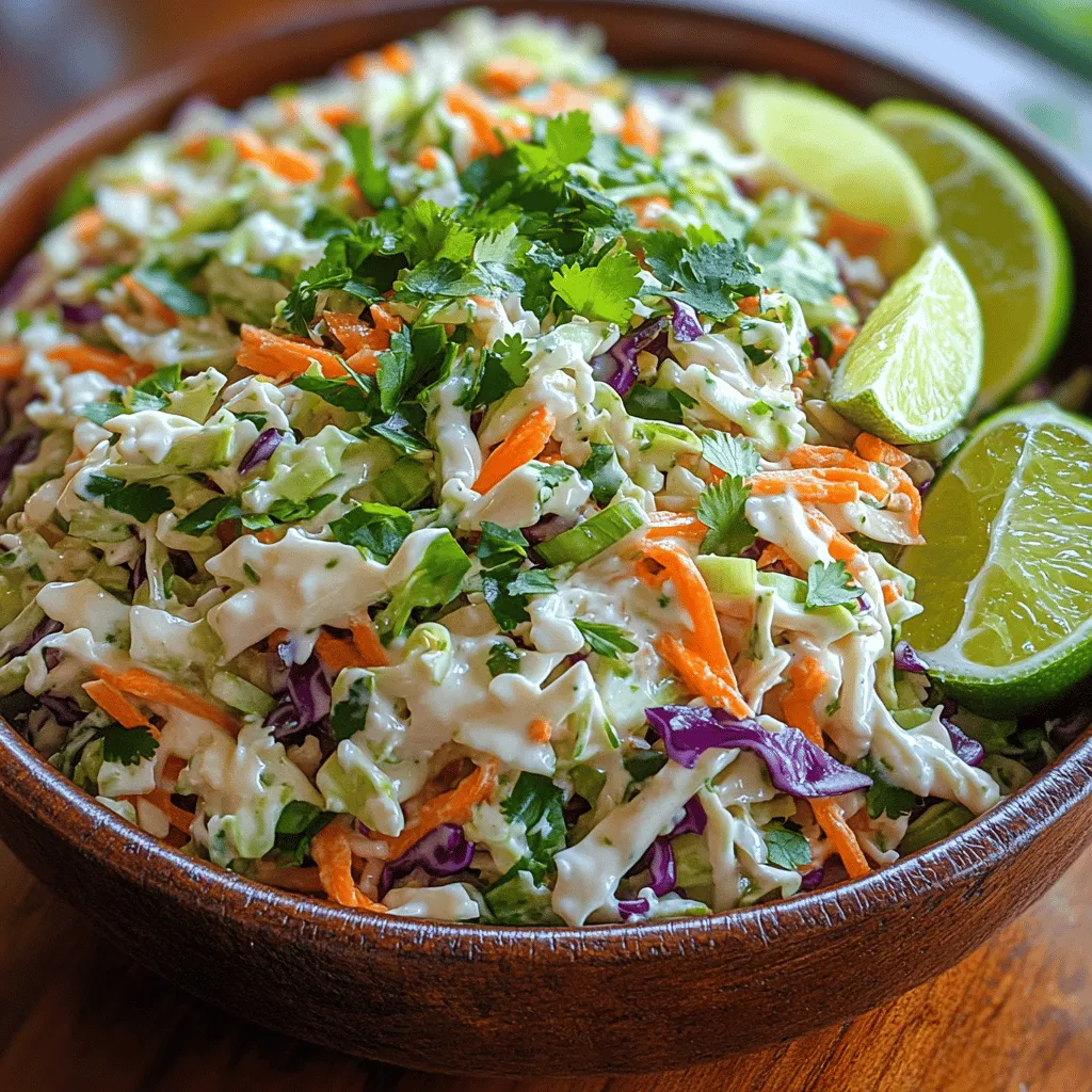 Coleslaw is a beloved side dish that has graced tables across America for generations. Its crunchy texture and creamy dressing make it a staple at barbecues, potlucks, and family gatherings. However, if you're looking to elevate this classic dish, then the Zesty Cilantro Lime Coleslaw is the perfect recipe for you. This vibrant and refreshing version adds a burst of flavor that is sure to impress your guests and make your taste buds dance.