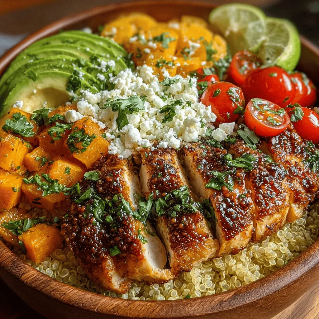 In the world of healthy eating, finding a dish that is both delicious and packed with nutrients can often feel like a challenge. Enter the Roasted Chicken & Sweet Potato Quinoa Bowl—a culinary creation that not only tantalizes your taste buds but also serves as a wholesome meal option for any occasion. This dish combines tender, juicy chicken with the natural sweetness of roasted sweet potatoes and the nutty flavor of quinoa, making it a perfect choice for those looking to maintain a balanced diet without sacrificing flavor.