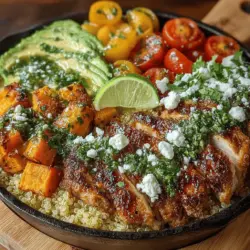 Roasted Chicken & Sweet Potato Quinoa Bowl