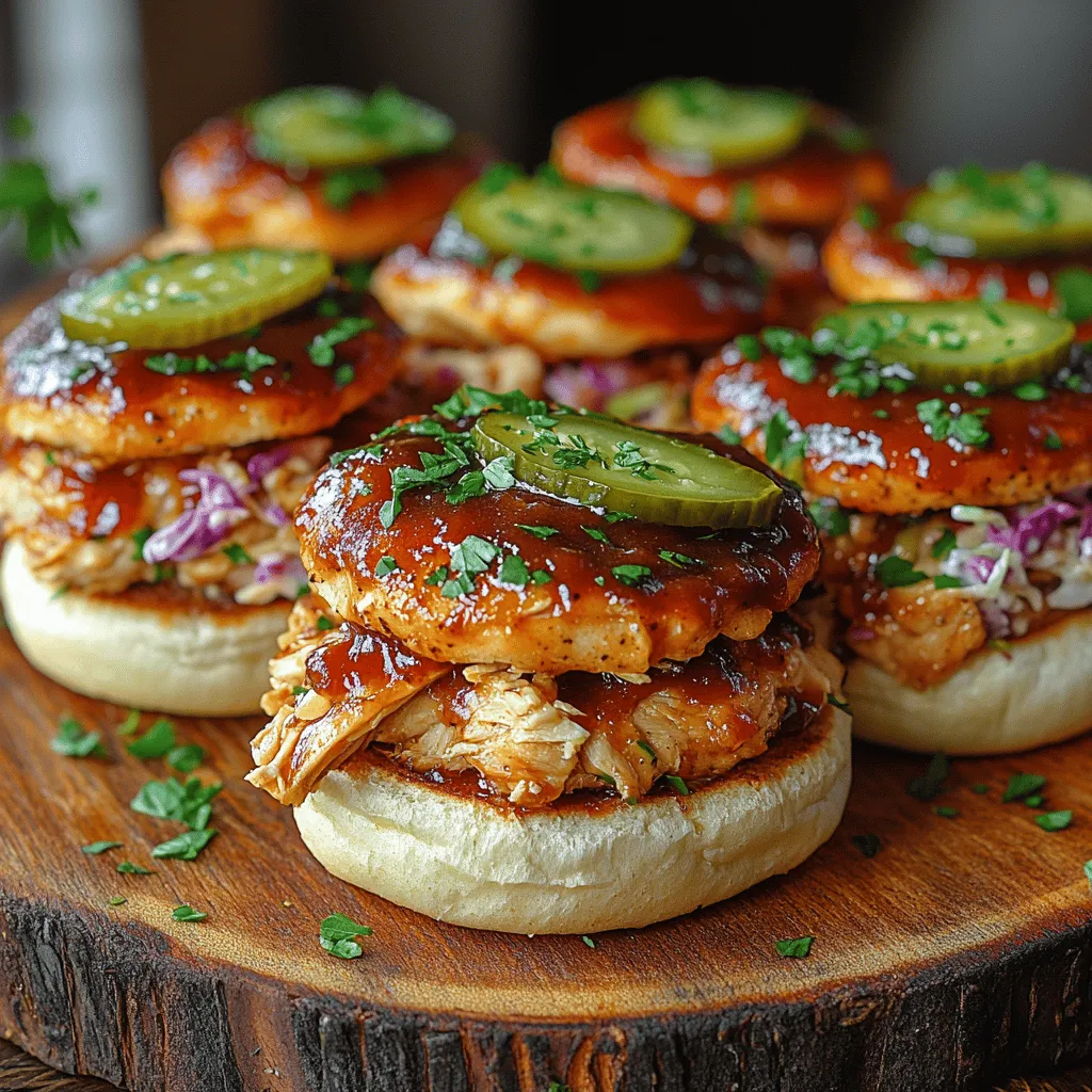 When it comes to satisfying meals that appeal to both casual get-togethers and special occasions, Smoky Sweet Slow Cooked BBQ Chicken Sliders stand out as a top contender. This dish brings together a delightful medley of flavors, ranging from the rich smokiness of barbecue to a subtle sweetness that enhances the overall experience. The beauty of this recipe lies not only in its taste but also in its convenience—thanks to slow cooking, you can set it and forget it, allowing the flavors to meld beautifully while you focus on other aspects of your gathering.