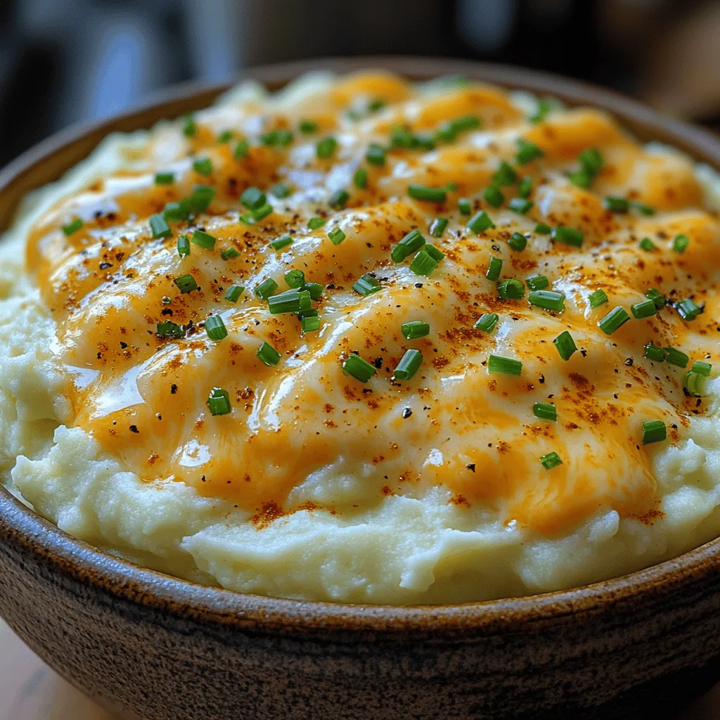 Mashed potatoes are a beloved staple at family gatherings and holiday feasts. However, their high carbohydrate content and calorie count can make them less desirable for those looking to maintain a balanced diet. Creamy cheddar cauliflower mash provides an excellent alternative by using cauliflower, a vegetable that boasts an array of health benefits. By swapping out potatoes for cauliflower, you can enjoy a lower-carb, nutrient-dense side dish that doesn't compromise on taste. This mash is not only creamy and delicious, but it also brings a fresh perspective to the table, making it a standout side dish for any meal.