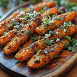 If you’re looking to elevate your side dish game, look no further than Fiery Harissa Roasted Carrots. This vibrant dish is not only visually appealing but also packed with flavor, making it a must-try for anyone eager to impress their family and friends. The star of the show, harissa, is a North African chili paste that brings a delightful kick to these sweet, earthy root vegetables. The combination of heat from the harissa and the natural sweetness of the carrots creates a delicious balance that will tantalize your taste buds.