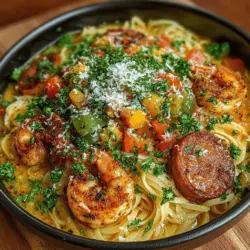 Sizzling One-Pot Cajun Shrimp and Sausage Pasta