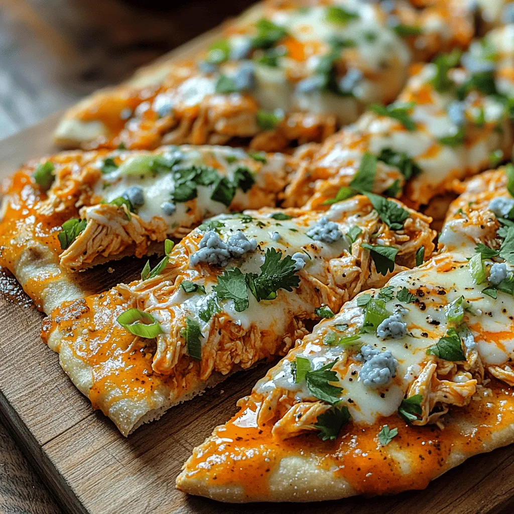 Welcome to the tantalizing world of Spicy Buffalo Chicken Flatbread, a dish that epitomizes the perfect harmony of heat and flavor, all wrapped in a satisfying crunch. This recipe not only caters to your craving for something spicy but also offers an effortless way to elevate your meals, making it an ideal choice for game day gatherings, casual dinners with friends, or even a quick weeknight bite. With its delightful combination of shredded chicken mingled with spicy buffalo sauce, topped with melted cheese on a crispy flatbread, this dish is bound to become a staple in your culinary repertoire.