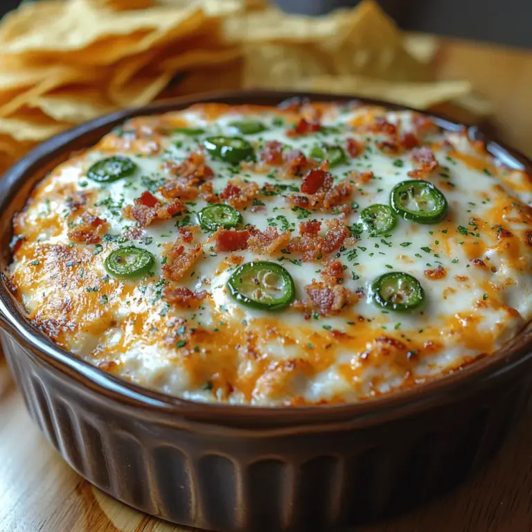 If you're looking for a crowd-pleasing appetizer that brings a punch of flavor to any gathering, look no further than Zesty Jalapeño Popper Dip. This creamy, cheesy dip is inspired by the beloved jalapeño poppers that have become a staple at parties and potlucks. The combination of spicy jalapeños, rich cream cheese, and a medley of other ingredients creates a mouthwatering experience that’s hard to resist.