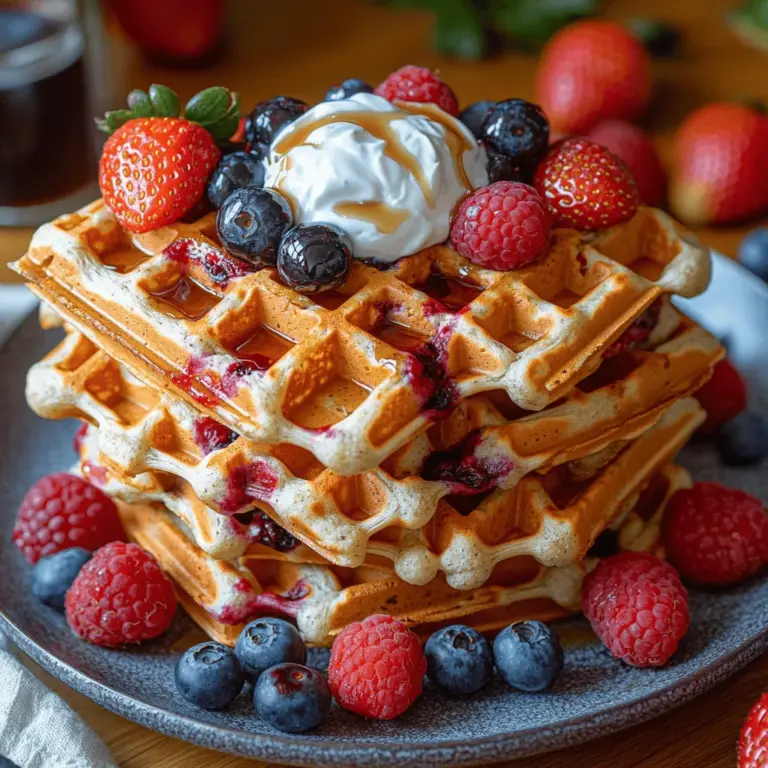 In recent years, the breakfast scene has seen a remarkable shift toward healthier options, as more people recognize the importance of starting their day with nutrient-dense meals. Gone are the days when sugary cereals and doughnuts dominated breakfast tables; today, individuals are seeking out wholesome alternatives that fuel their bodies and minds. One such delightful option is the Berry Boost Protein Waffles, a recipe that not only tantalizes the taste buds but also packs a powerful nutritional punch.