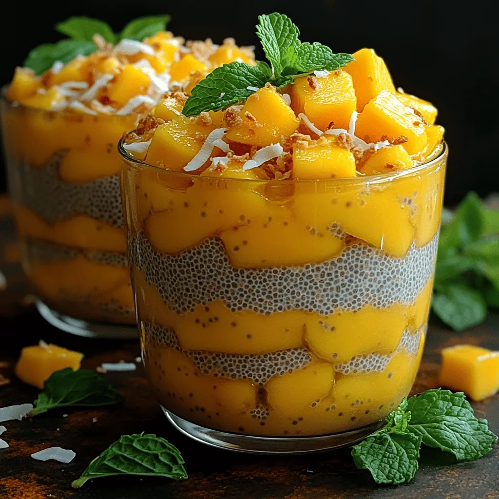 Tropical Sunrise Mango Chia Pudding Recipe