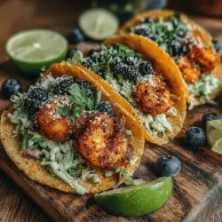 When it comes to vibrant and flavorful meals, few dishes can rival the allure of Zesty Shrimp Tacos with Blueberry Slaw. This innovative recipe combines the succulent taste of shrimp with the unexpected sweetness of blueberries, resulting in a culinary experience that is as delicious as it is visually appealing. As you bite into these tacos, you'll discover a delightful contrast of textures and flavors that will elevate your dining experience, making it perfect for casual gatherings, family dinners, or even a special occasion.