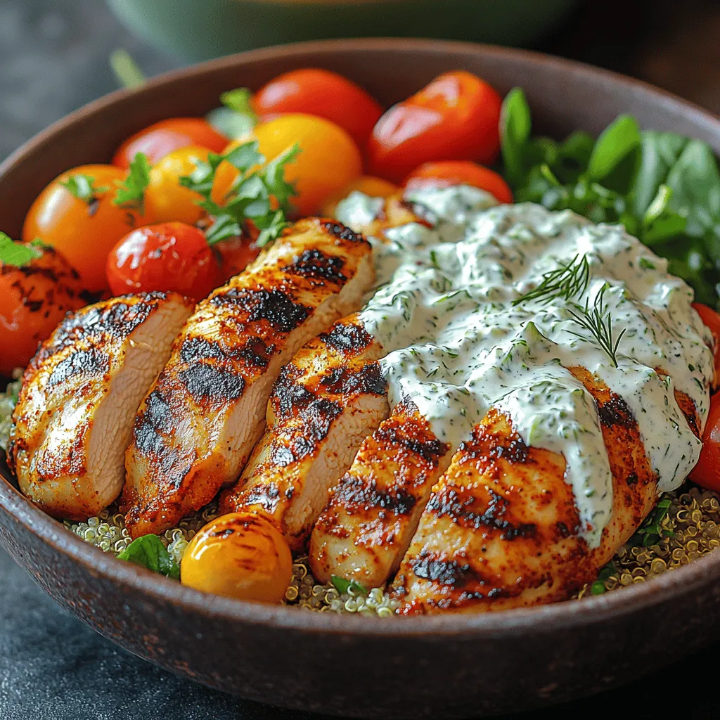 In the world of culinary delights, few dishes can rival the refreshing and satisfying experience of Creamy Tzatziki Chicken Bowls. This dish seamlessly combines succulent marinated chicken, a vibrant and tangy tzatziki sauce, and a medley of fresh ingredients to create a wholesome meal that pleases the palate and nourishes the body. Whether you're looking for a quick weeknight dinner or an impressive dish for entertaining, Creamy Tzatziki Chicken Bowls are versatile enough to suit any occasion.