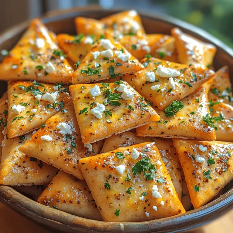 Pita chips have surged in popularity as a go-to snack for those seeking a crunchy, satisfying treat. Their versatility shines through in various culinary applications, from pairing with dips like hummus and tzatziki to serving as a crunchy component in salads or snack platters. The appeal of pita chips lies not only in their texture but also in their capacity to absorb flavors, making them an ideal canvas for a variety of seasonings and toppings. Among the most enticing variations, Crispy Feta Pita Chips stand out for their unique blend of Mediterranean-inspired flavors, featuring the rich, tangy goodness of feta cheese.