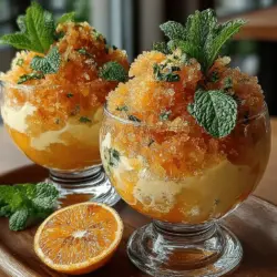 Granita is a frozen dessert that hails from the sunny shores of Sicily, Italy. This delightful treat is characterized by its coarse, icy texture, which is achieved by scraping the frozen mixture to create fluffy crystals, making it a perfect refreshment for warm weather. Traditionally, granita is made from flavored water, sugar, and ice, but it has evolved over the years to include a myriad of flavors and ingredients. Today, we are excited to introduce a delicious twist on this classic dessert: Peach Tea Granita.