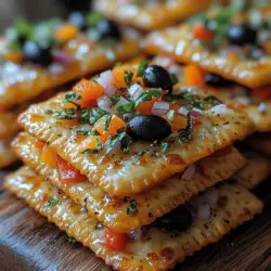 Baking the Crunchy Veggie Pizza Crackers is an essential step that transforms your prepared dough into a delightful snack. The baking process requires attention to detail, ensuring your crackers are perfectly crisp and full of flavor.