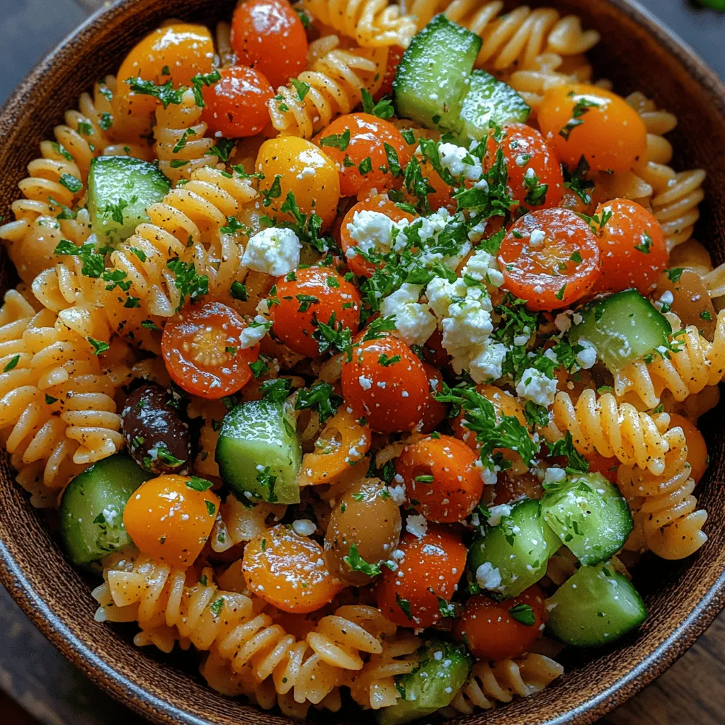As the warm sun shines brightly and the days grow longer, the allure of fresh, vibrant dishes becomes undeniable. Among these, the Creamy Greek Pasta Salad stands out as a perfect choice for summer gatherings, picnics, or even as a light meal on a leisurely day. This delightful dish marries the wholesome goodness of pasta with the robust flavors of Greek cuisine, creating a salad that is not only visually appealing but also packed with nutrition. The combination of fresh vegetables, tangy feta cheese, and a creamy dressing makes this pasta salad a refreshing escape from traditional heavy meals, ensuring that it’s a hit at any gathering.