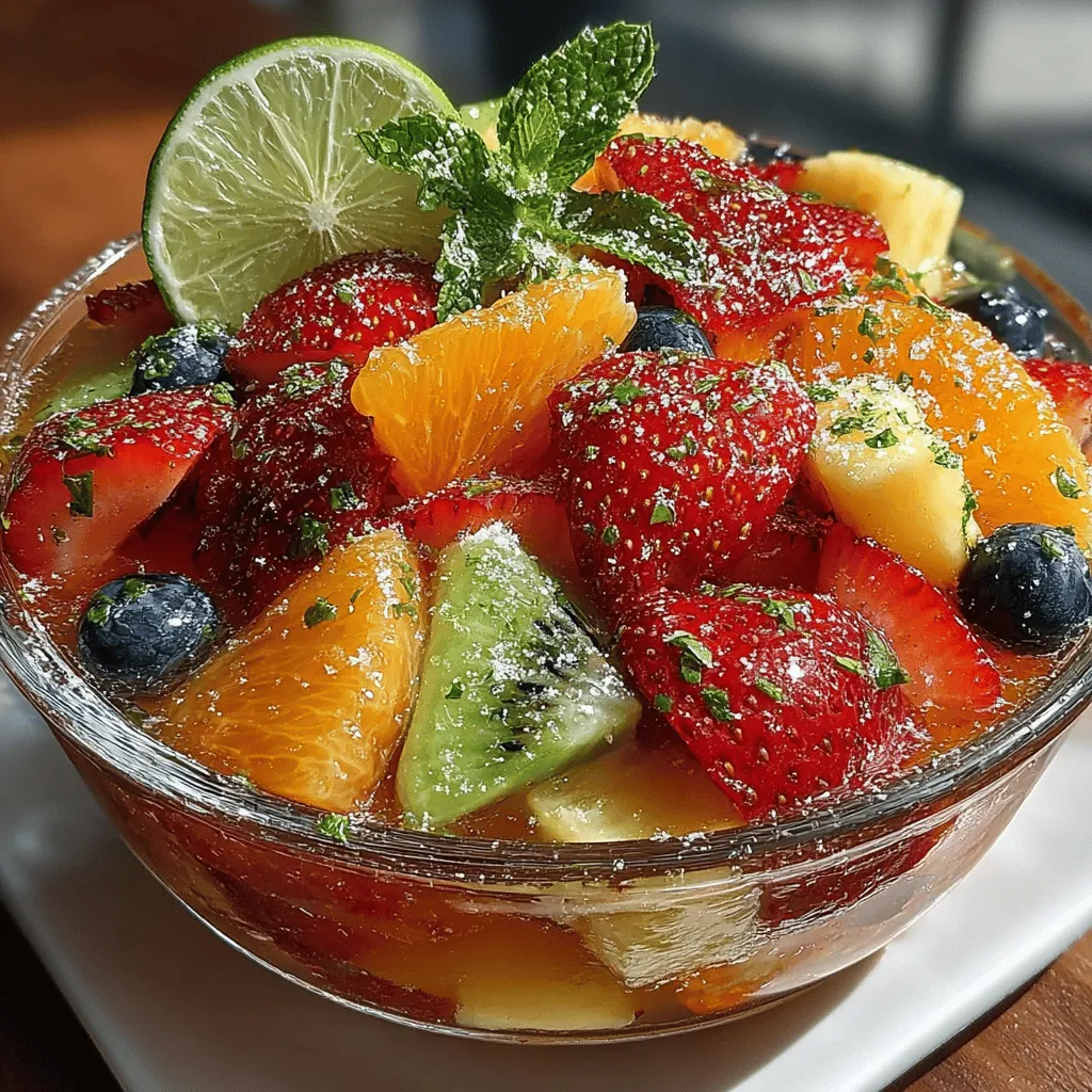 Fruit salads have long been a staple in kitchens worldwide for their versatility and health benefits. They offer a quick and easy way to incorporate a variety of fruits into your diet, ensuring you get a range of vitamins, minerals, and antioxidants. The Zesty Honey Lime Fruit Salad stands out because of its unique combination of flavors and textures, making it a hit with both adults and children alike. The sweetness of the honey paired with the tanginess of lime creates a refreshing dressing that ties all the fruits together beautifully, making each bite a burst of flavor.
