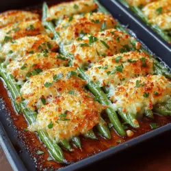 Green beans, often celebrated for their versatility and vibrant green hue, have earned a beloved spot in kitchens around the world. Known scientifically as Phaseolus vulgaris, these beans are not only aesthetically pleasing but also remarkably nutritious, packed with vitamins A, C, and K, as well as fiber and antioxidants. Their ability to complement a variety of dishes—from stir-fries to casseroles—makes them a staple ingredient in numerous culinary traditions. However, when enhanced with the savory combination of garlic and Parmesan cheese, green beans transform into a crispy, flavorful side dish that elevates any meal. This delightful recipe for Crispy Garlic Parmesan Green Beans is not just easy to prepare but also promises to impress family and guests alike, making it an ideal choice for weeknight dinners or festive gatherings.