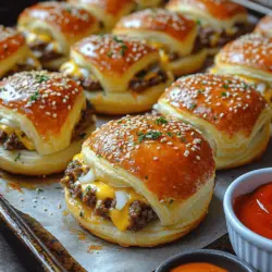 When it comes to hosting gatherings, whether it's a casual get-together or a festive celebration, sliders have become a staple that everyone can enjoy. Their bite-sized nature makes them incredibly appealing, allowing guests to sample a variety of flavors without committing to a full-sized burger. Among the myriad of slider options available, Mini Cheeseburger Crescent Sliders stand out as a fun and easy-to-make appetizer that brings joy to any occasion. This delightful recipe combines the classic flavors of a cheeseburger with the flaky goodness of crescent roll dough, making it a crowd-pleaser that is sure to impress family and friends.