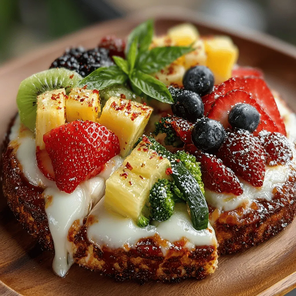 The concept of fruit pizza is an exciting culinary fusion that marries sweet and savory flavors, resulting in a delightful dish that stands apart from traditional pizza. Imagine a vibrant pizza base topped not just with the usual savory ingredients, but also adorned with fresh, colorful fruits. The Fruit Pizza Veggie Stir Fry takes this concept a step further, transforming the beloved pizza into a dish that celebrates both fruits and vegetables in a harmonious blend. It’s an innovative recipe that's sure to enliven your dining experience, whether you're hosting a family dinner, throwing a casual party, or simply looking to impress your friends with something unique.