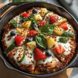 The concept of fruit pizza is an exciting culinary fusion that marries sweet and savory flavors, resulting in a delightful dish that stands apart from traditional pizza. Imagine a vibrant pizza base topped not just with the usual savory ingredients, but also adorned with fresh, colorful fruits. The Fruit Pizza Veggie Stir Fry takes this concept a step further, transforming the beloved pizza into a dish that celebrates both fruits and vegetables in a harmonious blend. It’s an innovative recipe that's sure to enliven your dining experience, whether you're hosting a family dinner, throwing a casual party, or simply looking to impress your friends with something unique.