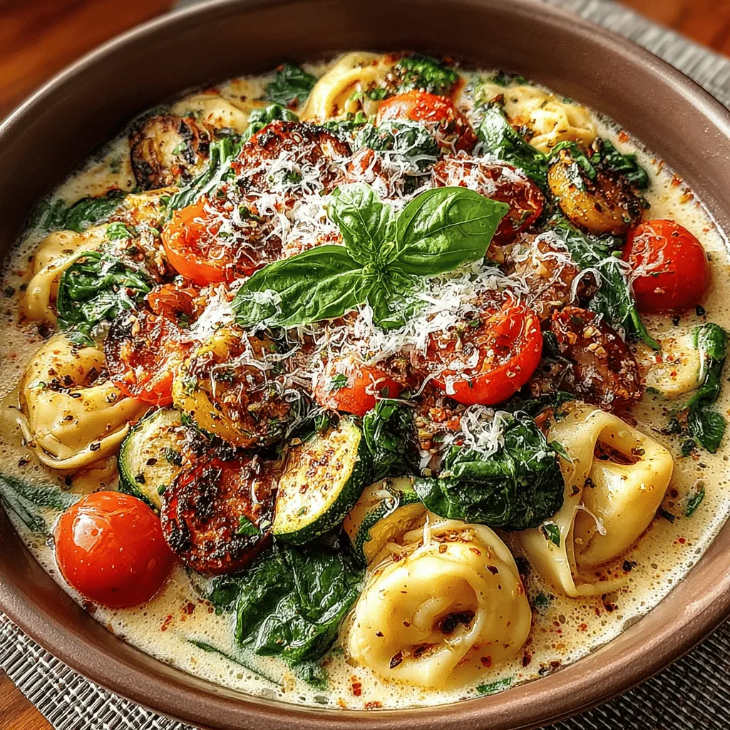 Creating the Creamy Garden Tortellini Delight is a delightful journey that begins with a well-structured process. Each step contributes to building layers of flavor that make this dish irresistible.
