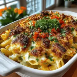 Spicy Hatch Chili Alfredo Pasta Bake