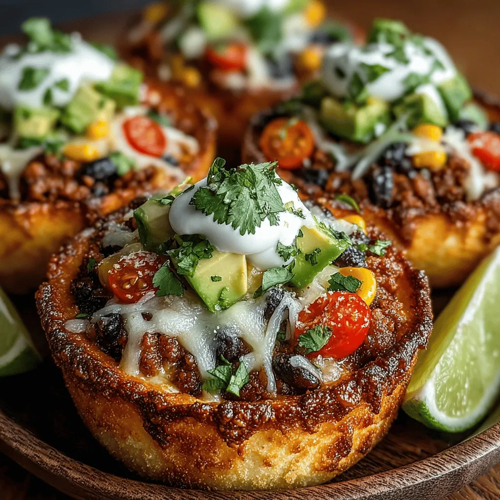 Taco-inspired dishes have taken the culinary world by storm, becoming a beloved choice for their bold flavors and vibrant presentations. From traditional tacos to innovative twists, these dishes cater to diverse tastes and preferences. Among the myriad of taco-themed recipes, Mini Chicken Taco Flatbread Cups stand out as a delightful fusion of flavors, textures, and ease of preparation. This versatile recipe is perfect for any occasion, whether it’s a casual weeknight dinner, an engaging party appetizer, or a fun gathering with friends and family.