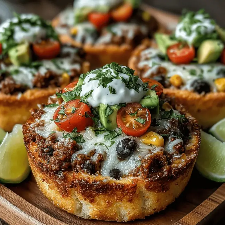 Taco-inspired dishes have taken the culinary world by storm, becoming a beloved choice for their bold flavors and vibrant presentations. From traditional tacos to innovative twists, these dishes cater to diverse tastes and preferences. Among the myriad of taco-themed recipes, Mini Chicken Taco Flatbread Cups stand out as a delightful fusion of flavors, textures, and ease of preparation. This versatile recipe is perfect for any occasion, whether it’s a casual weeknight dinner, an engaging party appetizer, or a fun gathering with friends and family.