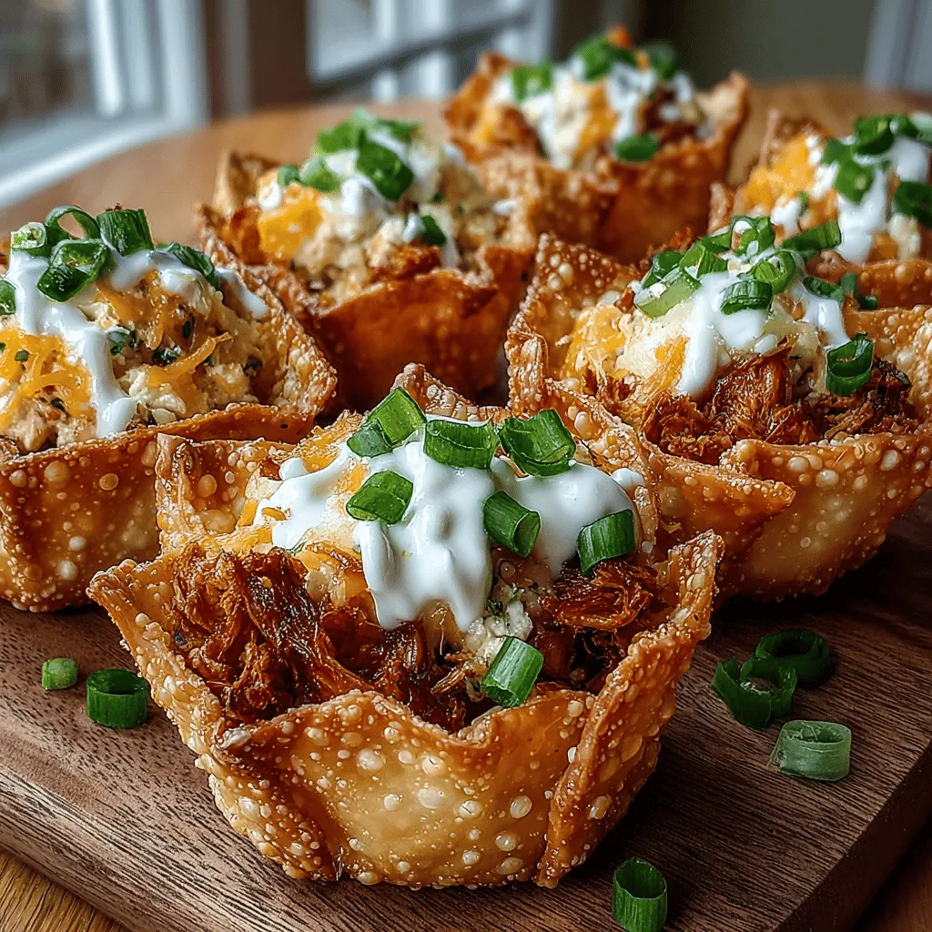 To get started on your Mini Chicken Ranch Wonton Bites, preheat your oven to 375°F (190°C). While the oven warms up, prepare your muffin tin by lightly greasing each cup with cooking spray or a bit of olive oil. This step is essential as it prevents the wonton wrappers from sticking, allowing for easy removal after baking. For best results, a standard 12-cup muffin tin works perfectly. If you are making a larger batch, consider using additional muffin tins or baking in two separate rounds.