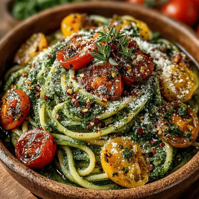 Pasta has long been a beloved staple in kitchens around the globe, celebrated for its comforting nature and adaptability. Whether it's a rich and creamy Alfredo or a simple aglio e olio, pasta dishes offer endless possibilities for culinary creativity. In recent years, a growing trend has emerged: the incorporation of vegetables into traditional pasta recipes, appealing to health-conscious eaters and those looking to elevate their meals. Enter Zucchini Pesto Pasta—a vibrant and nutritious twist on classic pasta that highlights the fresh, light flavors of zucchini and a homemade basil pesto.
