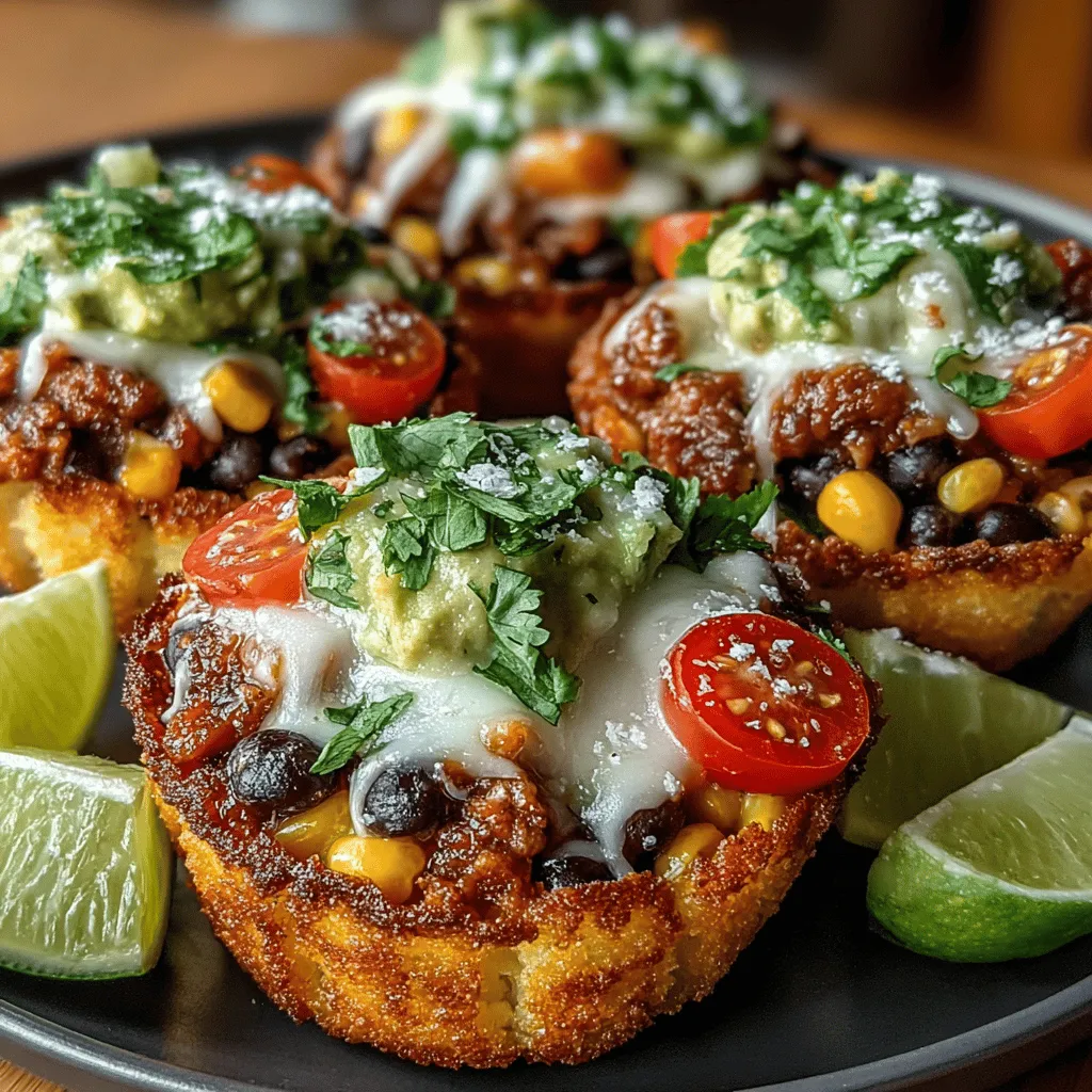 To begin crafting your Mini Sweet Corn Taco Bowls, the first task is to create the tortilla bowls. This step is crucial for both presentation and functionality. Here’s how to shape and bake them perfectly: