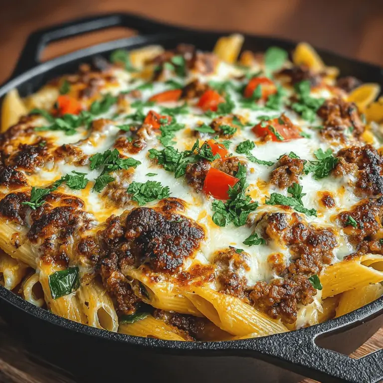 If you're looking for a dish that perfectly marries comfort and flavor, look no further than the Hatch Chili Turkey Pasta Bake. This delightful recipe combines the savory notes of ground turkey with the unique zest of Hatch green chilies, all enveloped in a creamy, cheesy pasta bake that is sure to please even the pickiest eaters. It's the kind of meal that feels like a warm hug on a plate, making it an ideal choice for weeknight dinners or family gatherings.