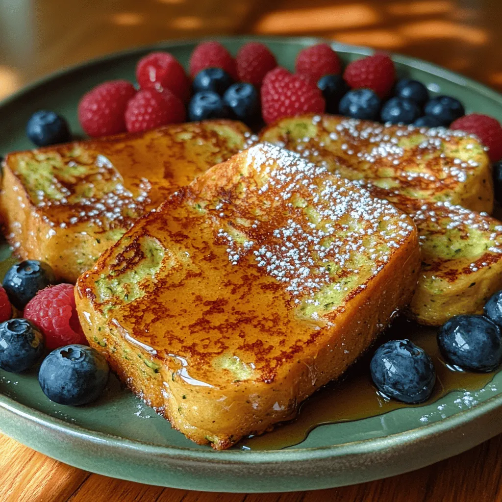 Breakfast is often heralded as the most important meal of the day, and one dish that has captured the hearts of many is French toast. This delightful breakfast staple, renowned for its crispy exterior and soft, custardy center, has become a brunch favorite across the globe. Traditionally made with slices of bread soaked in a mixture of eggs, milk, and spices, French toast offers a comforting and versatile base for various toppings and flavors. However, for those looking to elevate their morning routine, the introduction of zucchini bread as an alternative to traditional bread creates a delectable twist that is both flavorful and nutritious.