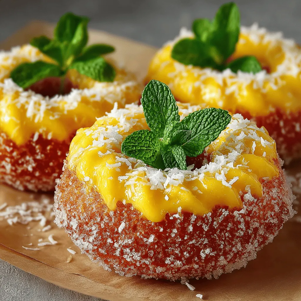 Coating the mango rings in the yogurt mixture is a fun and essential step. Ensuring that each ring is evenly covered creates a delightful blend of flavors that elevates the taste of this frozen treat. Begin by taking your prepared mango rings and dipping each one into the creamy coconut yogurt mixture. Use a fork or your fingers to ensure each ring is completely coated. This not only adds flavor but also helps the shredded coconut adhere better in the next step.
