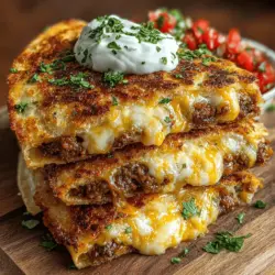 Fiery Flavor Explosion: Spicy Green Chili Beef Quesadillas