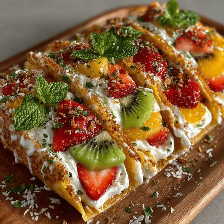 In the ever-evolving world of culinary delights, Sweet and Spicy Fruit Pizza Wraps emerge as a refreshing and innovative take on the traditional fruit pizza. This dish cleverly marries the vibrant flavors of fresh fruits with a surprising hint of spice, making it an exciting option for snacks, gatherings, or even as a healthy dessert. The versatility of fruit pizza wraps appeals to both young and old, as they offer a playful way to enjoy nature's sweets while also introducing a zesty kick that tantalizes the palate.